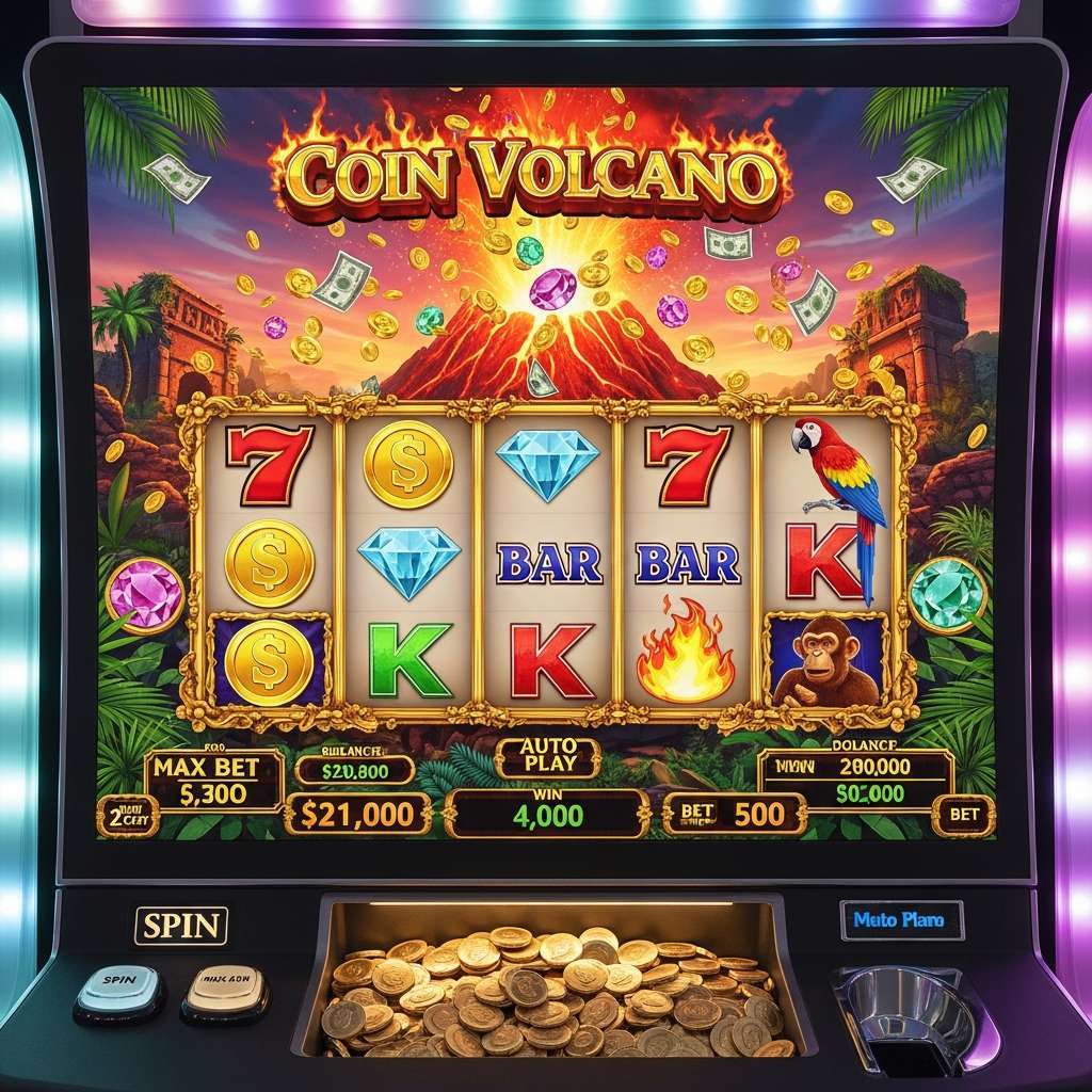 Coin Volcano Krupier i uśmiechnięci gracze przy stole do ruletki w kasynie